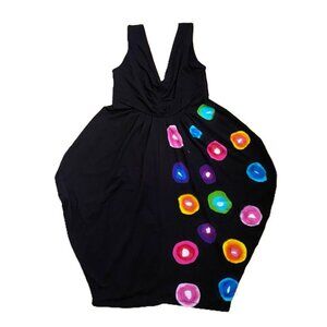 Designs by Naomi vintage Y2K asymmetrical design dress polka dots